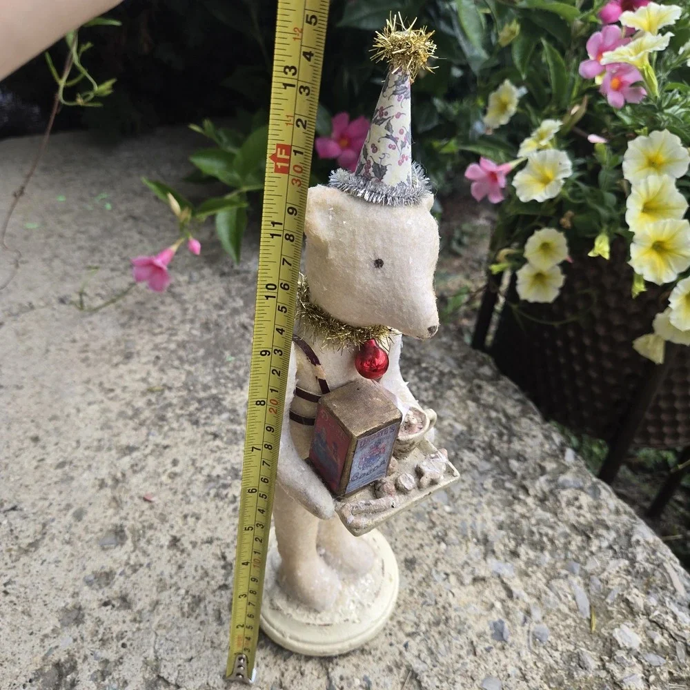 Vickie Smyers Bear Figurine Holds Tray Cup Cocoa For ESC Trading Co